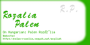 rozalia palen business card